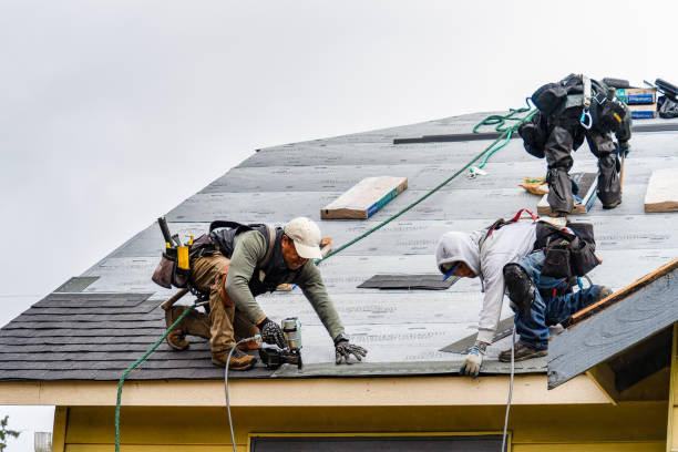 Professional Gutter Installation technician working in Brandamore, PA